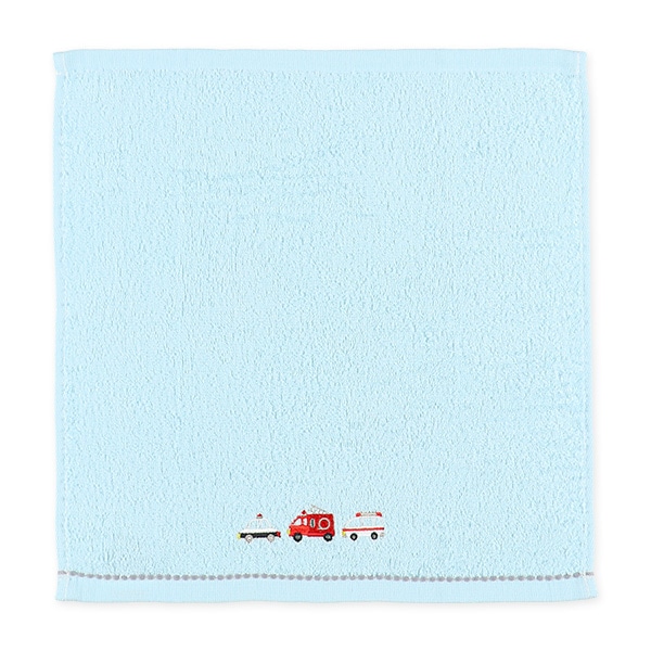 2枚組甘撚りウォッシュタオル（刺繍・くるま）
