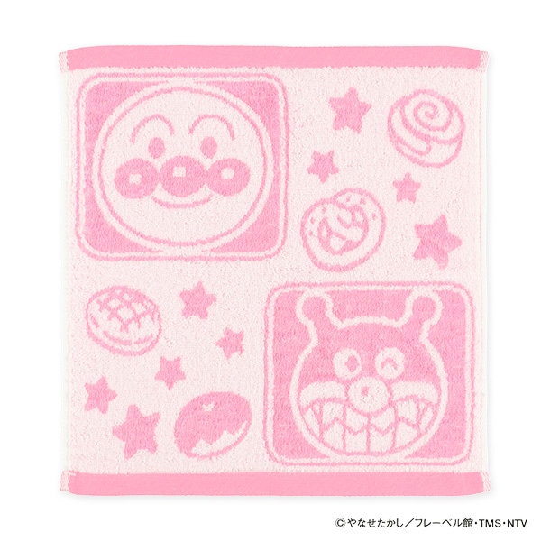 バンダイ）2枚組ふわふわハンドタオル ピンク（アンパンマン）