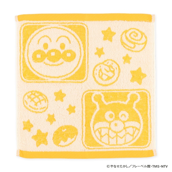 バンダイ）2枚組ふわふわハンドタオル イエロー（アンパンマン）