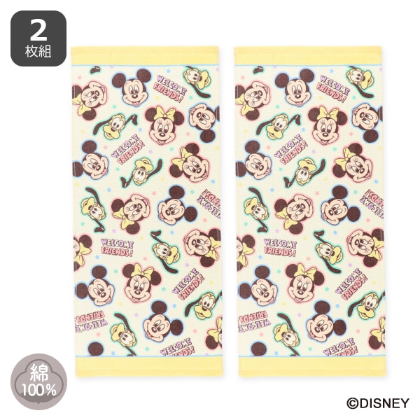 2枚組フェイスタオル（ミッキー&フレンズ）
