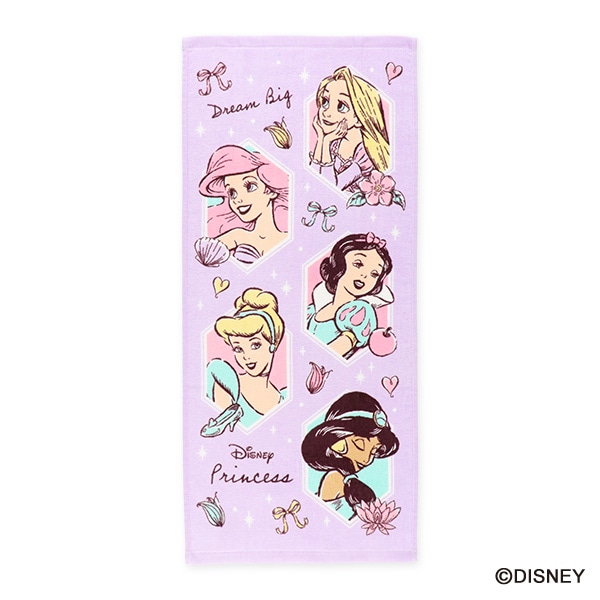 2枚組フェイスタオル（ディズニープリンセス）