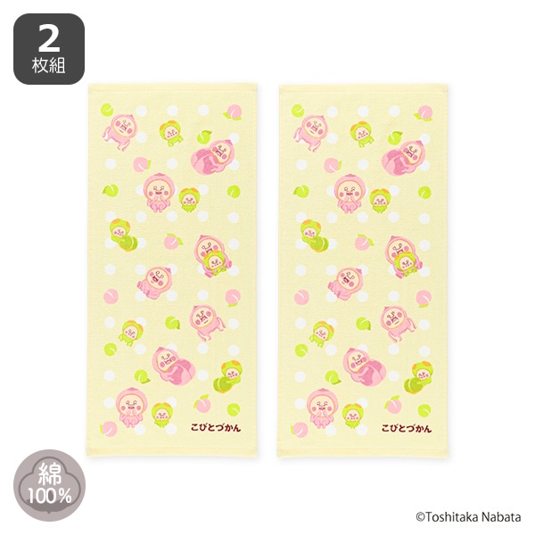 2枚組フェイスタオル（こびとづかん）