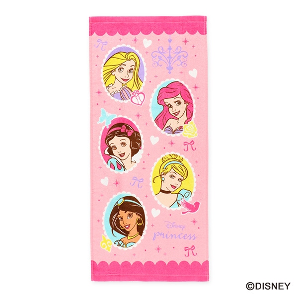 2枚組フェイスタオル（ディズニープリンセス）