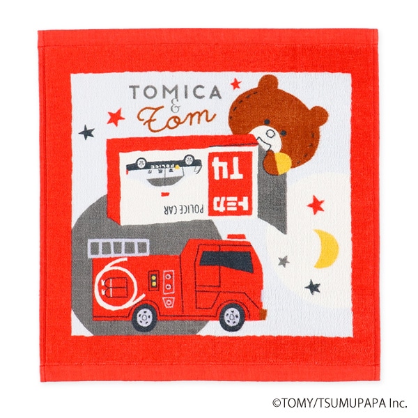 2枚組ウォッシュタオル（トミカとトム）