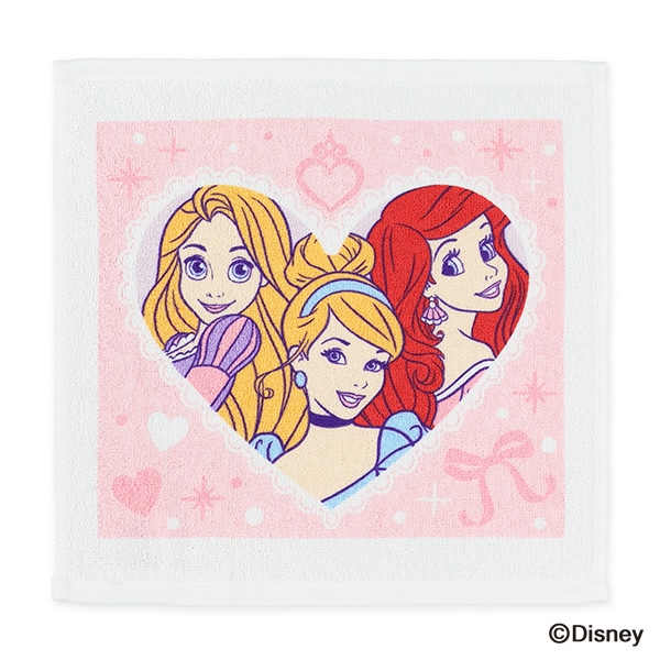 3枚組ウォッシュタオル キラキラキューティ（ディズニープリンセス）