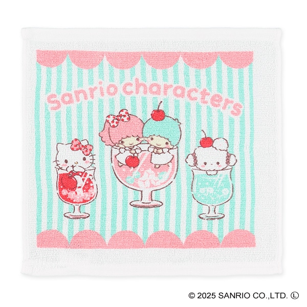 3枚組ウォッシュタオル あわあわクリームソーダ（サンリオキャラクターズ）
