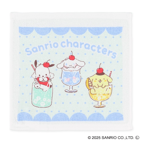 3枚組ウォッシュタオル あわあわクリームソーダ（サンリオキャラクターズ）