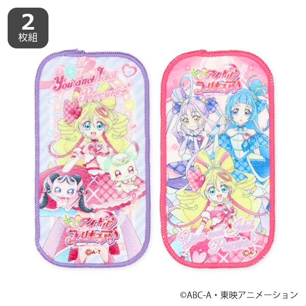 バンダイ）2枚組プチタオル（キミとアイドルプリキュア）