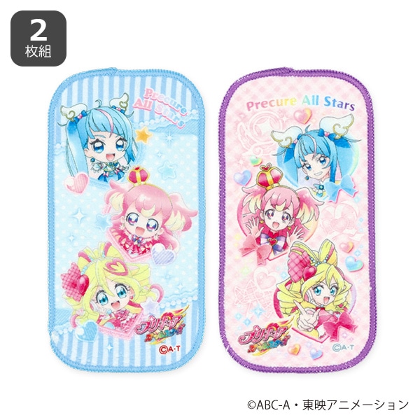 バンダイ）2枚組プチタオル（プリキュアオールスターズ）