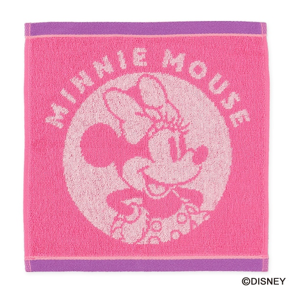 2枚組ジャガードハンドタオル（ミニーマウス）