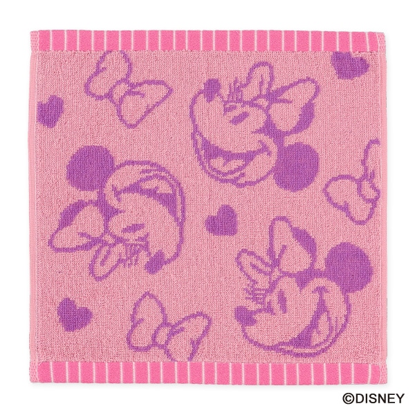 2枚組ジャガードハンドタオル（ミニーマウス）