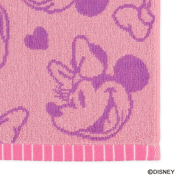 2枚組ジャガードハンドタオル（ミニーマウス）