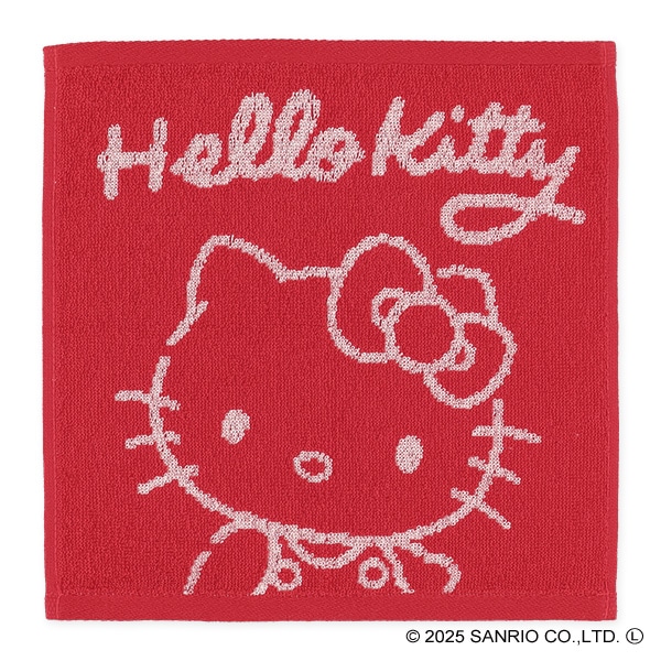 2枚組ジャガードハンドタオル（ハローキティ）
