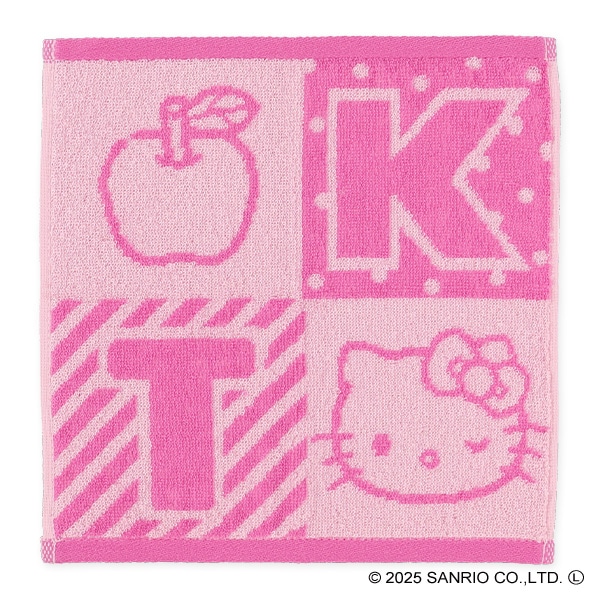 2枚組ジャガードハンドタオル（ハローキティ）