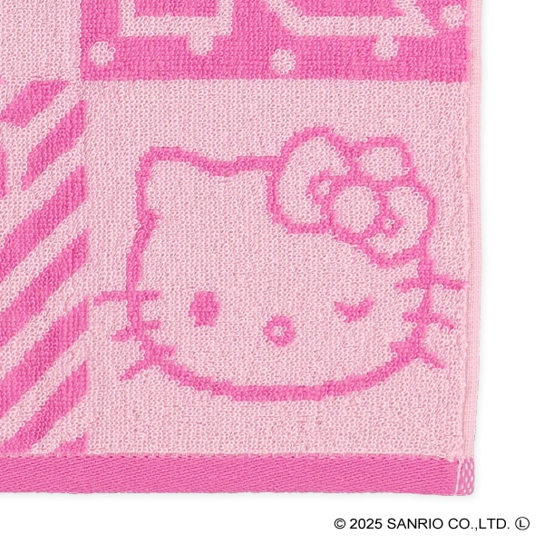 2枚組ジャガードハンドタオル（ハローキティ）