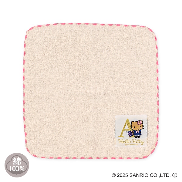 ワッペンイニシャルハンドタオル（ハローキティ・A）