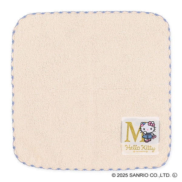 ワッペンイニシャルハンドタオル（ハローキティ・M）