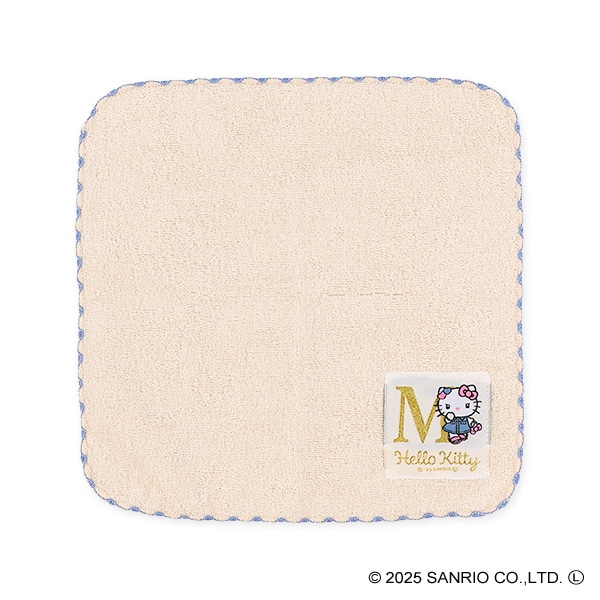 ワッペンイニシャルハンドタオル（ハローキティ・M）