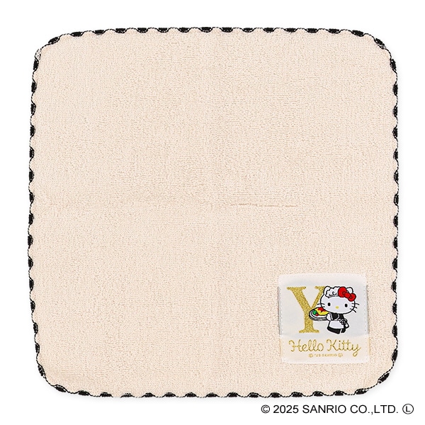 ワッペンイニシャルハンドタオル（ハローキティ・Y）