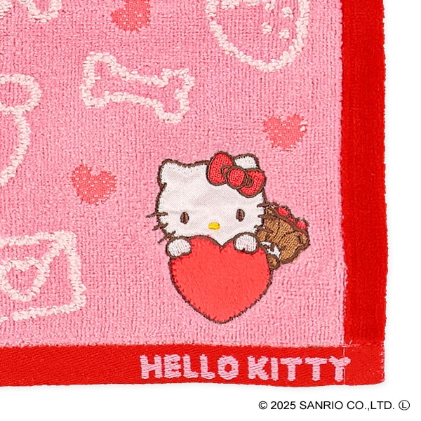 無撚糸ハンドタオル（ハローキティ）