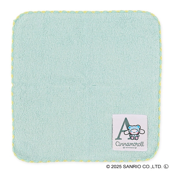 ワッペンイニシャルハンドタオル（シナモロール・A）