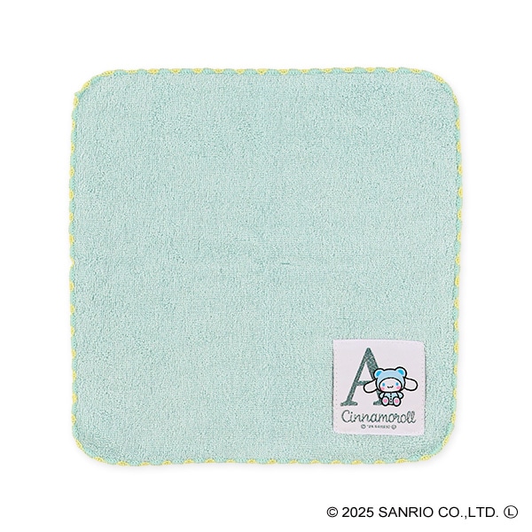 ワッペンイニシャルハンドタオル（シナモロール・A）