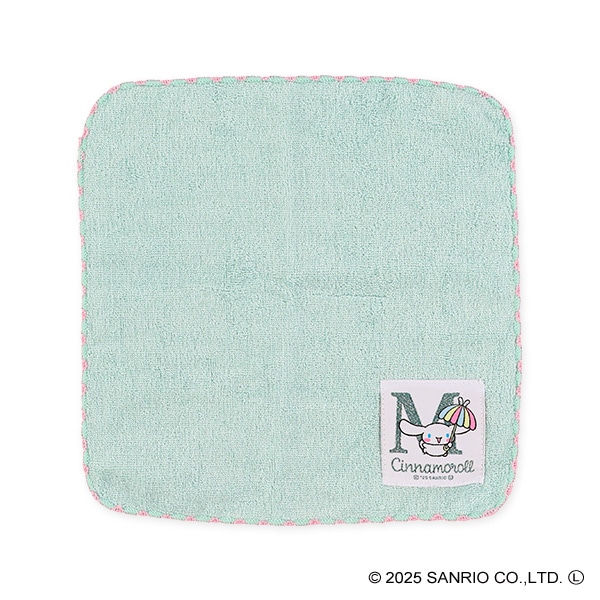 ワッペンイニシャルハンドタオル（シナモロール・M）