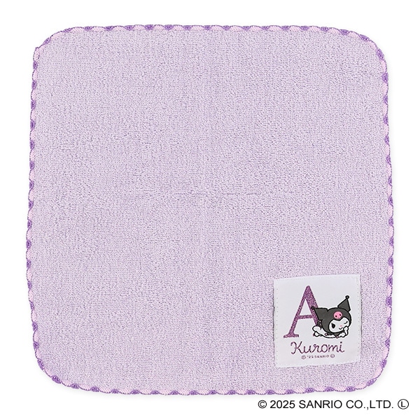 ワッペンイニシャルハンドタオル（クロミ・A）