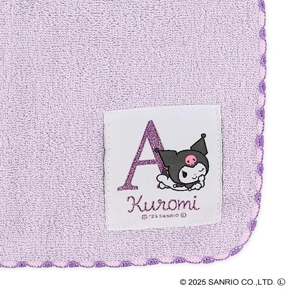 ワッペンイニシャルハンドタオル（クロミ・A）