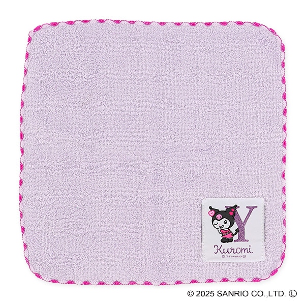 ワッペンイニシャルハンドタオル（クロミ・Y）