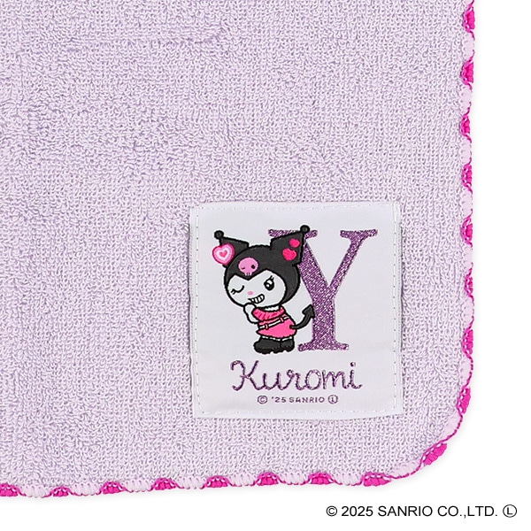 ワッペンイニシャルハンドタオル（クロミ・Y）