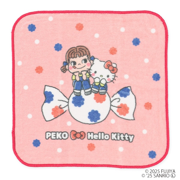 ハンドタオル（ハローキティ×ペコちゃん）