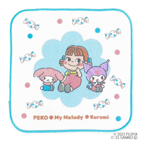 ハンドタオル（マイメロディ×クロミ×ペコちゃん）