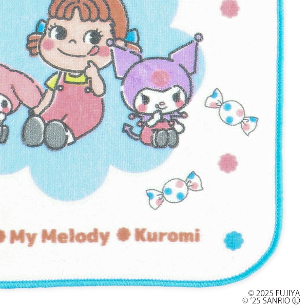 ハンドタオル（マイメロディ×クロミ×ペコちゃん）