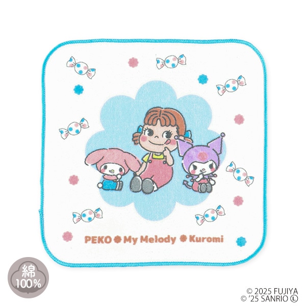 ハンドタオル（マイメロディ×クロミ×ペコちゃん）