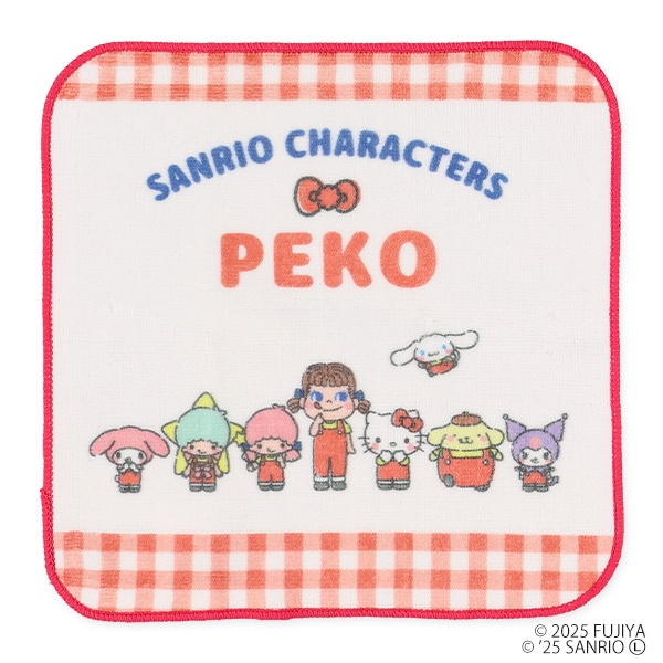ハンドタオル（サンリオキャラクターズ×ペコちゃん・集合）