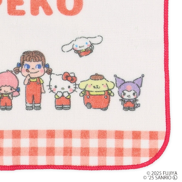 ハンドタオル（サンリオキャラクターズ×ペコちゃん・集合）