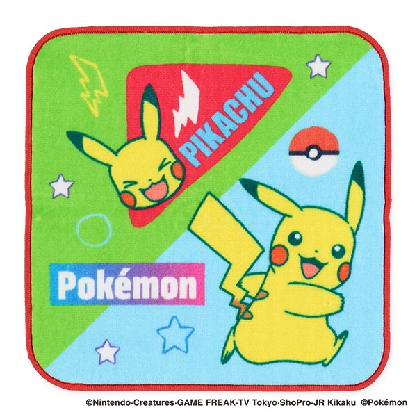ハンドタオル（カラフル・ピカチュウ）