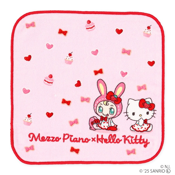 バンダイ）ハンドタオル（メゾピアノ×ハローキティ おすわり）