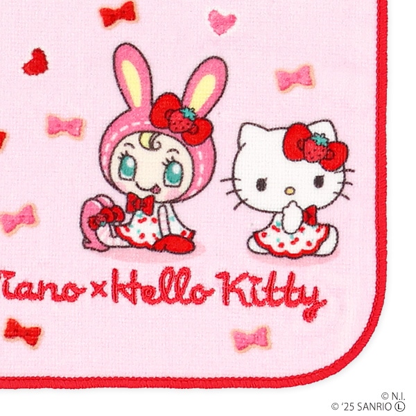 バンダイ）ハンドタオル（メゾピアノ×ハローキティ おすわり）