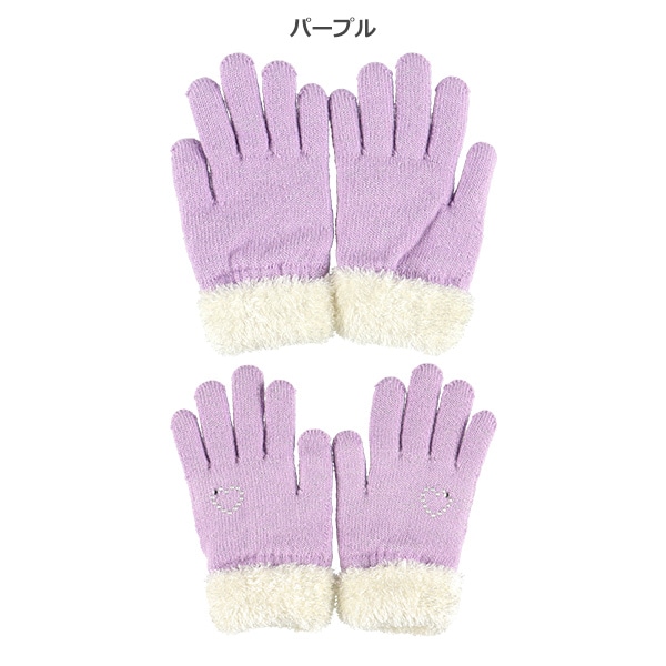 裏フェザー手袋（ラメ）（9-10才）