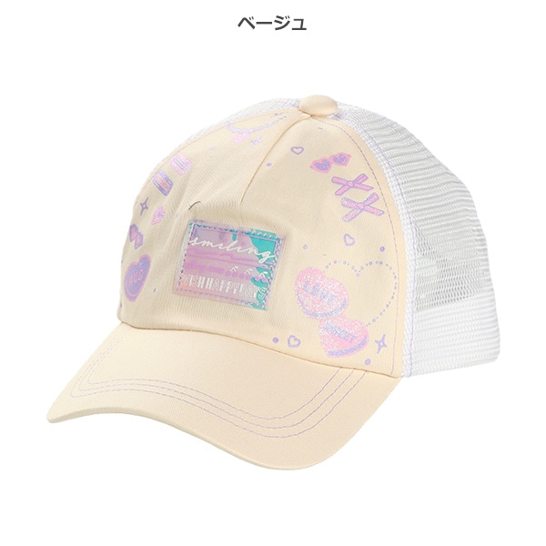 メッシュ帽子（コスメワッペン）