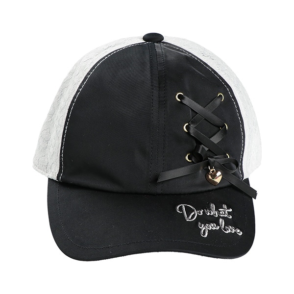 メッシュ帽子（編み上げリボン）