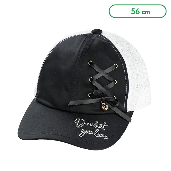 メッシュ帽子（編み上げリボン）