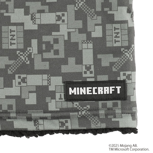 ネックウオーマー（マインクラフト・チャコール）