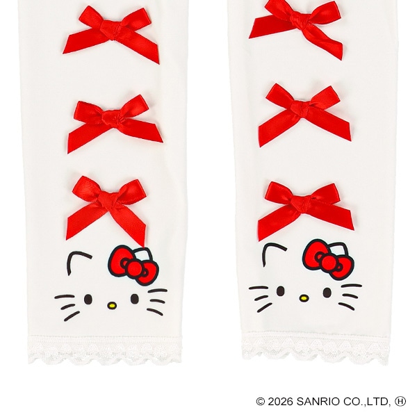 リボン付きキッズアームカバー（ハローキティ）