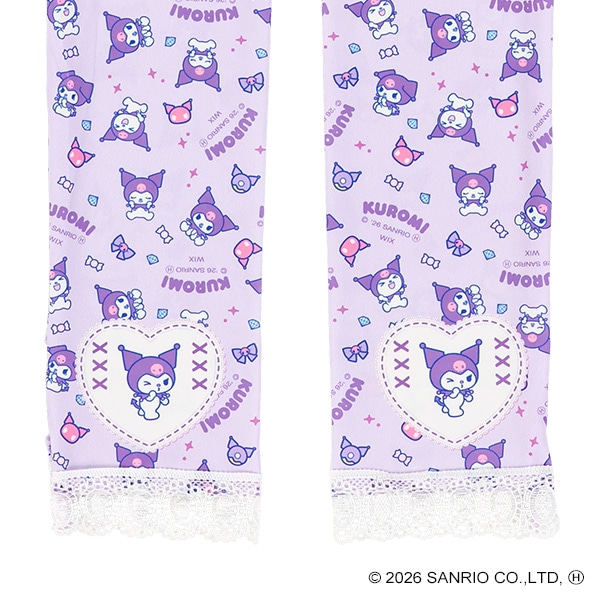 リボン付きキッズアームカバー（クロミ）