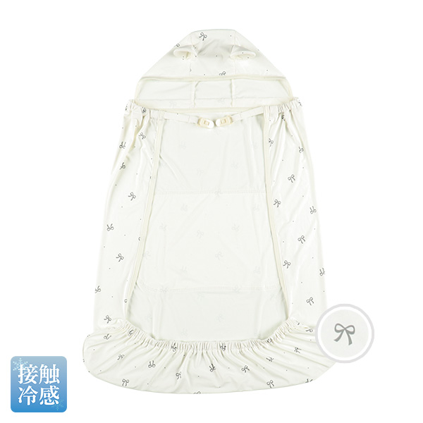 もっちり冷感UVカットケープ（リボン）