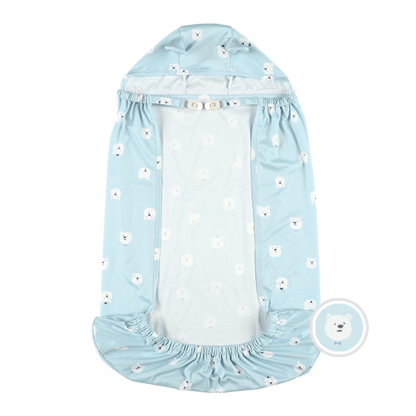 UVカット＋涼感素材 マルチケープ（白くま）