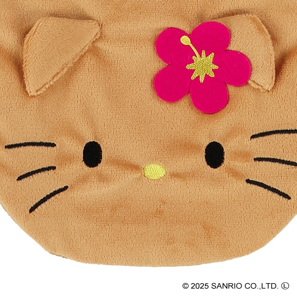 ダイカットフェイス巾着 日焼け（ハローキティ）